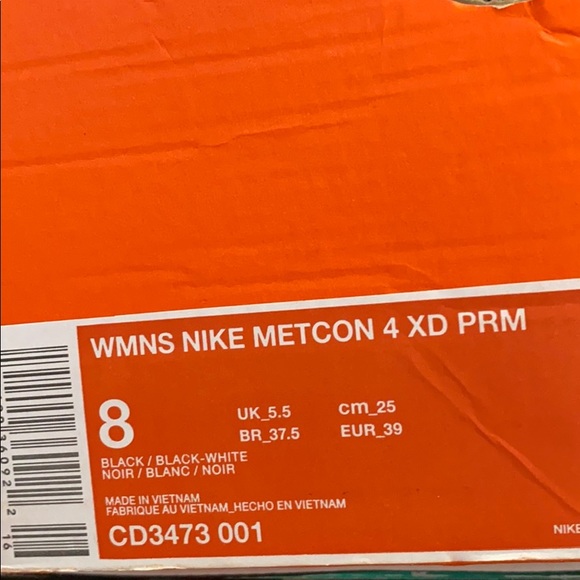 Nike Metcon 4 XD PRM Flowers Black White W AUTHENT - Picture 8 of 8